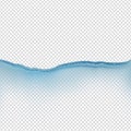 Water Wave Illustration Transparent Background Royalty Free Stock Photo