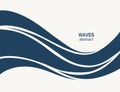 Water Wave Logo abstract design. Cosmetics Surf Sport Logotype c Royalty Free Stock Photo