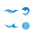 Water Wave logo design vector. Icon Symbol. Template. Illustration Royalty Free Stock Photo