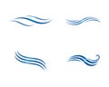 Water Wave Logo Template. vector Icon illustration Royalty Free Stock Photo