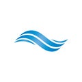 Water Wave Logo Template. vector Icon illustration Royalty Free Stock Photo