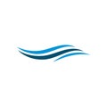 Water Wave Logo Template. vector Icon illustration Royalty Free Stock Photo