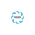 Water Wave Logo Template. vector Icon illustration Royalty Free Stock Photo