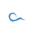 Water Wave Logo Template. vector Icon illustration Royalty Free Stock Photo