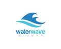 Water wave Logo Template vector Royalty Free Stock Photo