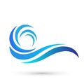 Water wave sea wave Ocean beach logo Template vector Clean water drop concept logo icon element sign on white background