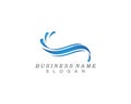 Water wave splash icon logo vector Royalty Free Stock Photo