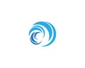 Water wave splash icon logo vector Royalty Free Stock Photo