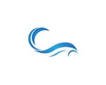 Water wave splash icon logo vector Royalty Free Stock Photo
