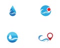 Water wave splash icon logo vector Royalty Free Stock Photo