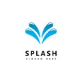 Water wave Splash symbol and icon Logo Template vector Royalty Free Stock Photo