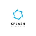 Water wave Splash symbol and icon Logo Template vector Royalty Free Stock Photo