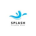 Water wave Splash symbol and icon Logo Template vector Royalty Free Stock Photo