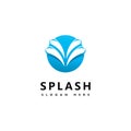 Water wave Splash symbol and icon Logo Template vector Royalty Free Stock Photo