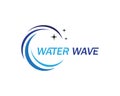 Water Wave symbol icon Logo Template vector Royalty Free Stock Photo