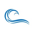 Water Wave symbol and icon Logo Template vector Royalty Free Stock Photo