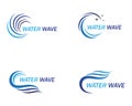 Water Wave symbol icon Logo Template vector Royalty Free Stock Photo