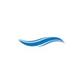 Water Wave symbol and icon Logo Template vector Royalty Free Stock Photo