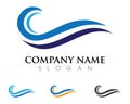 Water Wave symbol and icon Logo Royalty Free Stock Photo