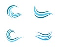 Water wave vector icon