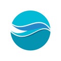 Water waveocean logo Royalty Free Stock Photo