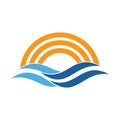 Water waveocean logo Royalty Free Stock Photo