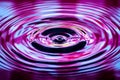 Water waves caused by water droplets Royalty Free Stock Photo