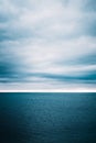 Water Waves On Cloudy Sky Background