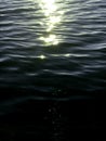 Reflections of light on the water. Royalty Free Stock Photo