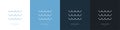 Water waves logos set. Sea, ocean or river concept. Vector illustration Royalty Free Stock Photo