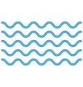 Water Waves, Ocean Color Isolated Vector Icon Royalty Free Stock Photo