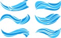 A set of water waves pattern Royalty Free Stock Photo