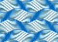 Water waves seamless pattern, vector curve lines abstract repeat tiling background.