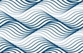 Water waves seamless pattern, vector curve lines abstract repeat