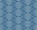 Water waves seamless pattern, vector curve lines abstract repeat Royalty Free Stock Photo