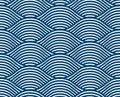 Water waves seamless pattern, vector curve lines abstract repeat