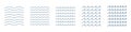 Water waves set. Sea, ocean or river concept. Vector illustration Royalty Free Stock Photo