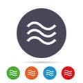 Water waves sign icon. Flood symbol.