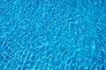 Water waves in summer outdoor pool with reflection on bottom. Surface of water. Background Royalty Free Stock Photo