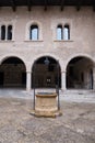 Water Well at the Courtyard of The Royal Palace of Almudaina, Palma, Mallorca, Spain Royalty Free Stock Photo