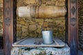 Water well in moldovian village Royalty Free Stock Photo