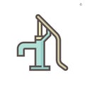 Water well pump vector icon. Royalty Free Stock Photo