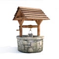 Water well on white background 3d illustration Royalty Free Stock Photo