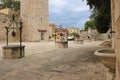 Water wells. Pet Bunara Square. Zadar. Croatia. Royalty Free Stock Photo