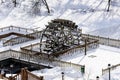 Water wheel in winter Royalty Free Stock Photo