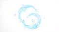 water whirlpool in the air floating on white background Royalty Free Stock Photo