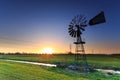 Water windmill in a dutch landscape Royalty Free Stock Photo