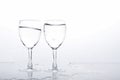 Water in wine glass , Water splash Royalty Free Stock Photo