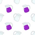 Water & Wine Jug Seamless Pattern Royalty Free Stock Photo
