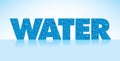 water word filling by many water drops Royalty Free Stock Photo